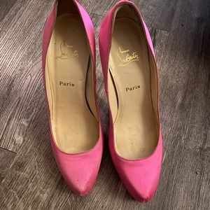 Hot Pink Satin Louboutin